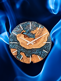 Celestial Ocean Epoxy Wall Clock