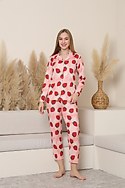 Çilekli Pijama Takımı 1019