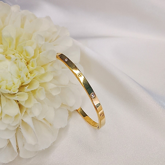 ÇELİK GOLD TAŞLI  İNCE  MARKA KARARMAZ PASLANMAZ 21 CM KELEPÇE