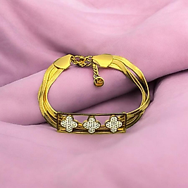 Çelik bileklik taşlı italyan zincir 17 cm