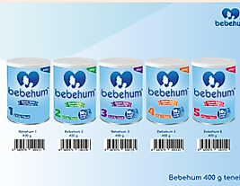 BEBEHUM 400 Gr 1.2.3.4.5 Bebek mamaları teneke