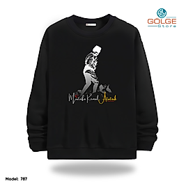 Atatürk ve Türk Bayrağı  Bisiklet  Yaka  Erkek kadın Slimfit Sweatshirt
