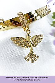 Anka Kuşu Model Zirkon Taşlı Vip Seri Altın Kaplama Charm