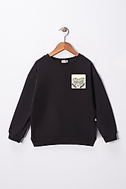 Kız Çocuk "Namazla Kalbim Çiçek Açıyor"  Baskılı Pamuklu Sweat