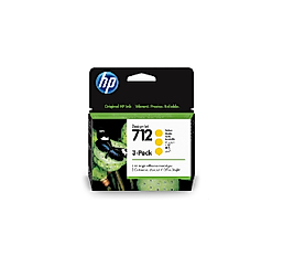 HP 712 3-pack 29-ml Yellow DesignJet Ink Cartridge