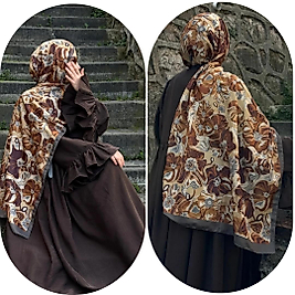 PAMUKLU SOFT ROZA DESEN ŞAL-KÜF YEŞİL