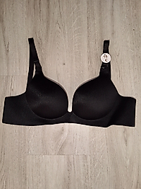 Star siyah ışıltılı dolgulu lazer sütyen