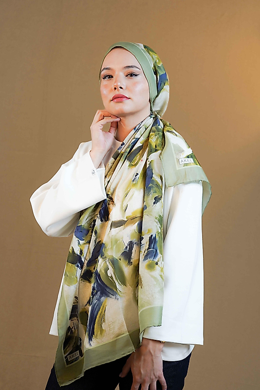 Desenli Pamuk İpek Şal