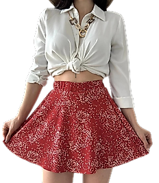 Krinkıl Şortlu Etek - KİREMİT