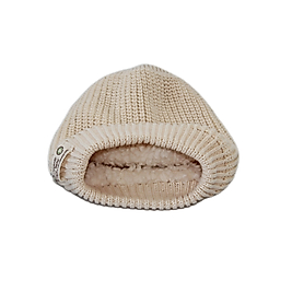 Kışlık Yünlü Bere Ekru Organic Bonny Baby