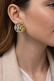 Güneş & Ay Figürlü VIP Çelik Küpe