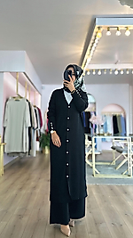 HÂBEL UZUN HIRKA TAKIM SİYAH