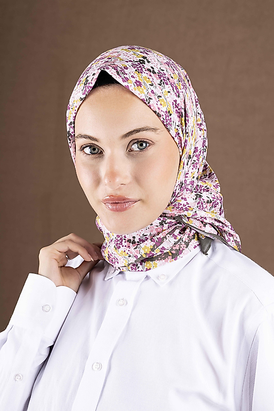 Desenli Soft Eşarp Koleksiyonu Çiçek Desen