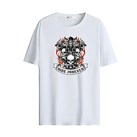 Motorcu Tarzı Baskılı Oversize Unisex Tişört