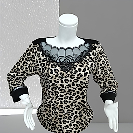 dantel yakalı fakir kol penye bluz