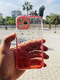 iPhone 11 Pro Simli Telefon Kılıfı Kırmızı