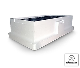 20x10cm Çıtalı / Çift Bölmeli Strafor Ana Arı Kutusu KATT