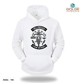 Motorcu Model Slimfit Kapüşönlu Hoodie Erkek kadın Sweatshirt