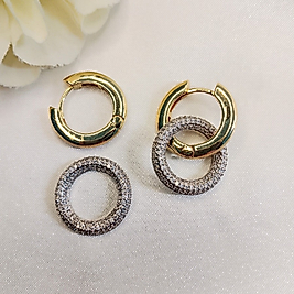 ÇELİK GÜMÜŞ GOLD RENKLİ HALKA KÜPE KARARMAZ PASLANMAZ