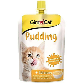 GimCat Sütlü Kalsiyum İlaveli Kedi Ödül Pudingi 150gr