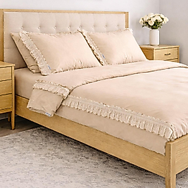 King Size Simple Life Fistolu Nevresim Takımı