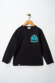 Yetişkin Uzun Kollu Bisiklet Yaka "Mübarek Ramazan"  Baskılı Tişört Mevsimlik Pamuklu