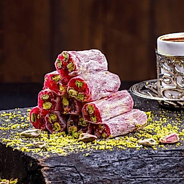 Antep Fıstıklı Narlı Fitil Lokum 500 GR