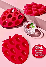 Silikon Çilek Buz Kalıbı