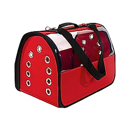 Petpretty Fly Bag Şeffaf Taşıma Çantası Kırmızı 30 x 30 x 49 cm