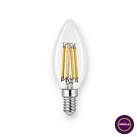 Ldk-260 6w E14 C35 Rustik Led Ampul Şeffaf Cam (10 Adet)