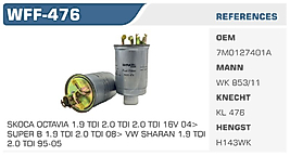 YAKIT FİLTRESİ SKOCA OCTAVIA 1.9 TDI 2.0 TDI 2.0 TDI 16V 04>  SUPER B 1.9 TDI 2.0 TDI 08> VW SHARAN 1.9 TDI  2.0 TDI 95-05