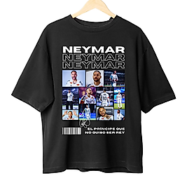 Neymar - Baskılı Oversize Tişört