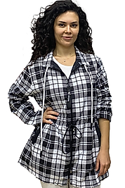 Ultimod Siyah Kareli Yazlık Ceket ULT5010