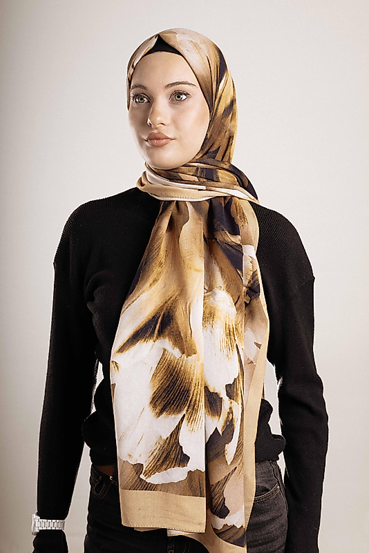 FLOOR İPEK ŞAL İTALYAN DİKİŞİ DESEN-3