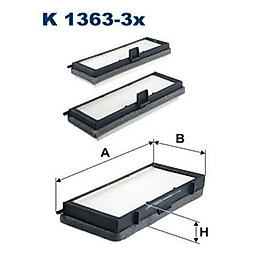 FILTRON K13633X  POLEN FILTRESI CITROEN>-EVASION-JUMPY I -FIAT>-SCUDO -PEUGEOT>-EXPERT -1.6 - 1.9 D - HDI (95>)