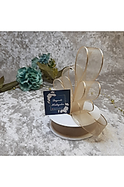 2,5 Cm Şifon Kapicino Kurdale 20 Mt. Teker Kurdele