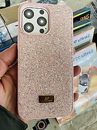 İphone 15 Pro Max Taşlı Telefon Kılıfı Pembe