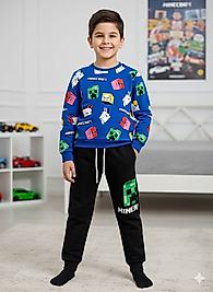 ERKEK ÇOCUK MİNECRAFT BASKILI %100 PAMUK TAKIM