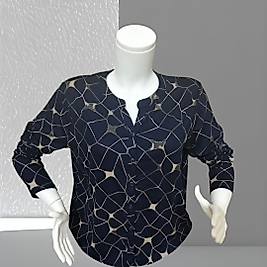 lacivert desenli gömlek likralı