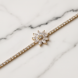 gold rengi zirkon taşli bileklik