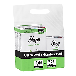 Sleepy Naturel Ultra Gece Ped 18'li + Uzun Günlük Ped 32'li