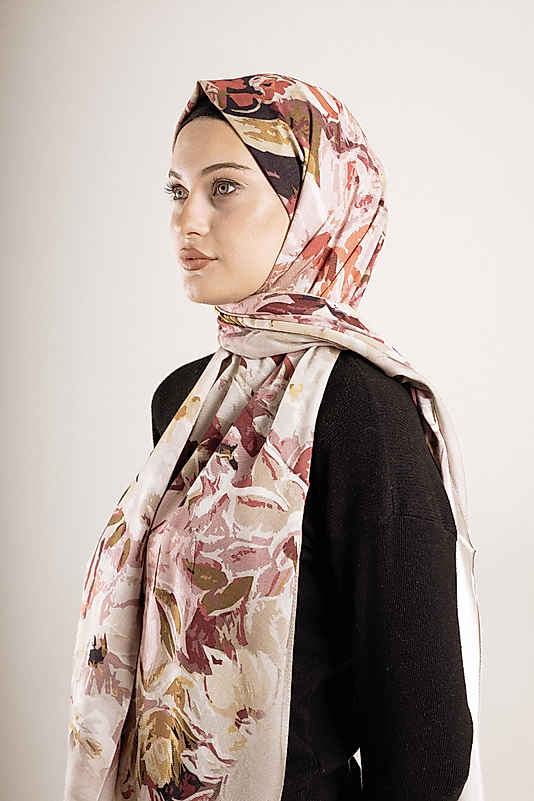 FLOOR İPEK ŞAL İTALYAN DİKİŞİ DESEN-2