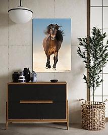 Koşan Atlı Cam Tablo