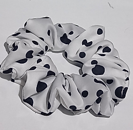 Eko SCRUNCHIE Beyaz Siyah Puantiye (Hediyeli)