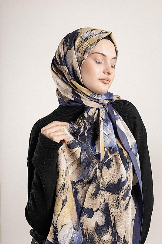 FLOOR İPEK ŞAL EL DİKİŞİ DESEN-2