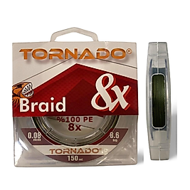 Tornado 0,08 mm İ8x İp Misina (Koyu Yeşil)