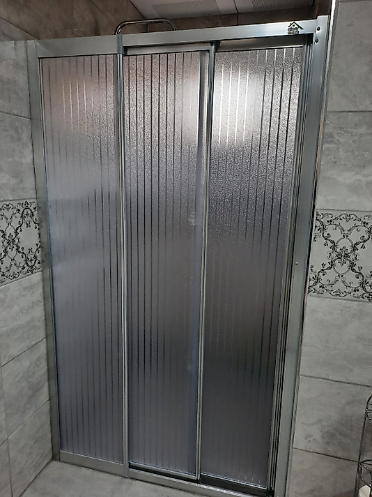 80CM İLE 110 CM ARASI 1 SABİT 2 SÜRGÜLÜ PARLAK PROFİL MİKA DUŞAKABİN