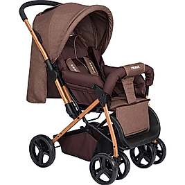 PRAVA P06 ÇİFT YÖN BEBEK ARABASI (KAHVE) - ŞIK VE FONKSİYONEL TASARIM