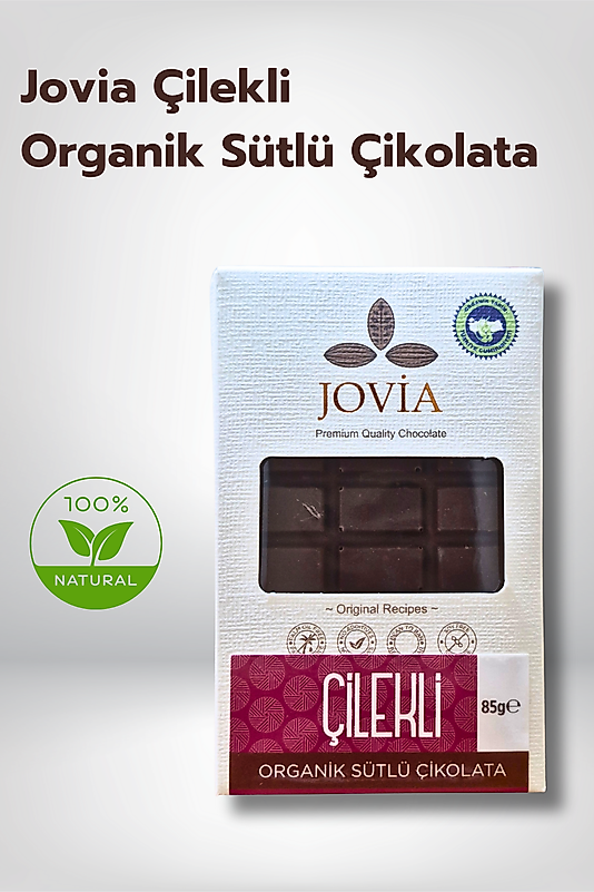 Organik Sütlü Çilekli Çikolata 85 gr