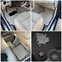 Skoda Super - B B5 2001 - 2008 Akıllı Premium Eva Oto Paspas (Aksesuarlar Fiyata Dahil Değildir)